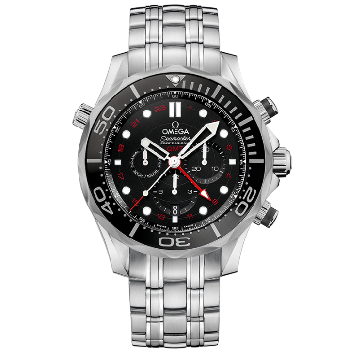 Omega Seamaster Diver 300M Co-Axial Chronometer GMT Chronograph 212.30.44.52.01.001
