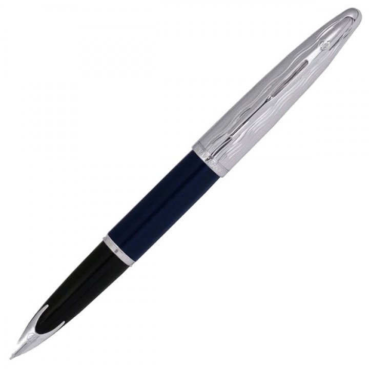 Waterman Fountain Pen Carène Fine Point Blue 18k Rhodium Plated Nib 2166343