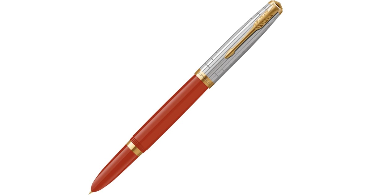 Parker Fountain Pen 51 Fine Point Modern Heritage Rage Red 2169134