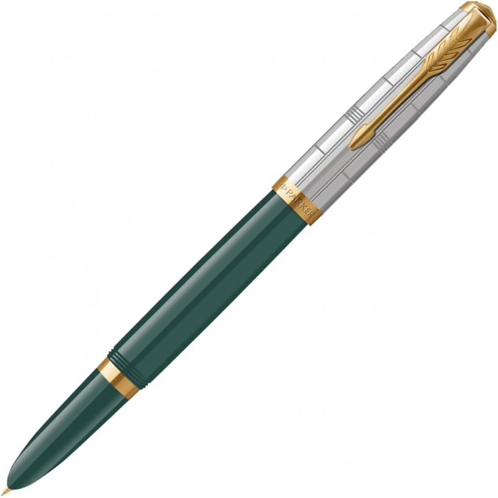 Parker Fountain Pen 51 Fine Point Modern Heritage Forest Green 2169136