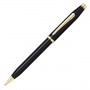 Cross Ballpoint Pen Century II Black Lacquer 23K Gold Plated 412WG-1