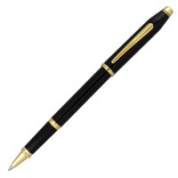 Cross Rollerball Pen Century II Black Lacquer 23K Gold Plated 414-1