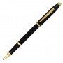 Cross Rollerball Pen Century II Black Lacquer 23K Gold Plated 414-1