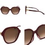 Balenciaga Sunglasses Unisex Burgundy BB0184SA-004