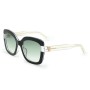 Bally Sunglasses Women's Black + Clear BY0020-H-03B-55