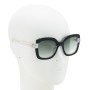 Bally Sunglasses Women's Black + Clear BY0020-H-03B-55