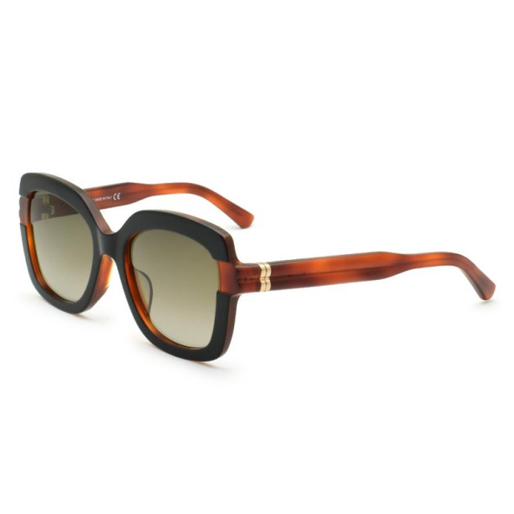 Bally Sunglasses Women's Black + Havana BY0020-H-05K-55