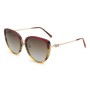 Bally Sunglasses Women's Bordeaux + Yellow Marble + Rose Gold BY0088-D-71T-58
