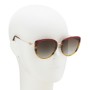 Bally Sunglasses Women's Bordeaux + Yellow Marble + Rose Gold BY0088-D-71T-58