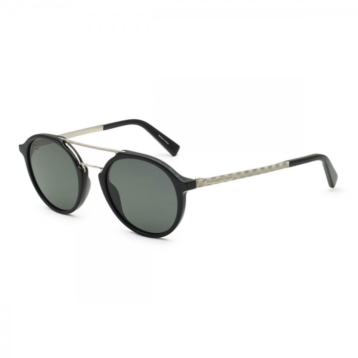 Zegna Sunglasses Men's Black + Matte Silver EZ0070-01A-50
