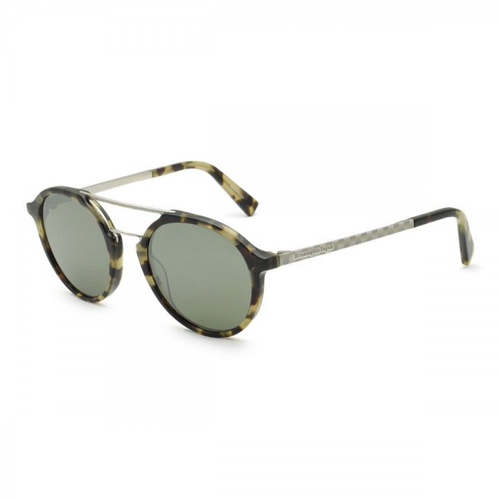 Zegna Sunglasses Men's Havana + Matte Silver EZ0070-55C-50