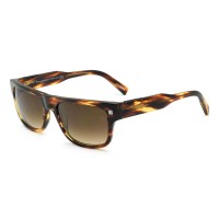 Zegna Sunglasses Unisex Brown Stripe Havana EZ0088-47F-56