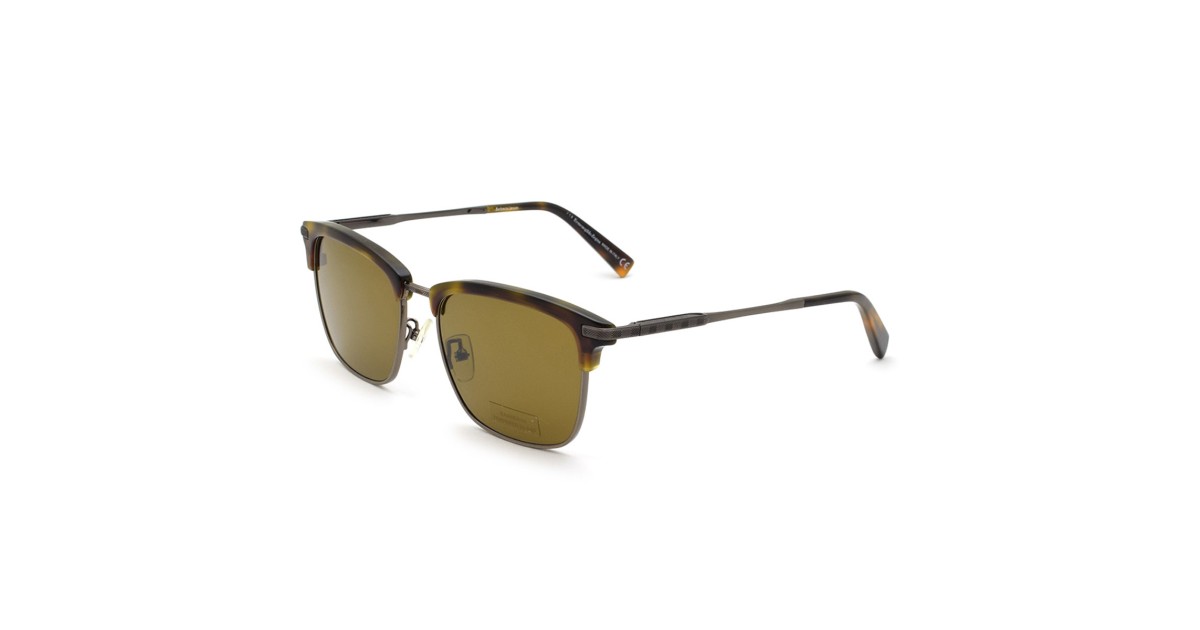 Zegna Sunglasses Men's Havana + Gunmetal EZ0092-D-52J-55