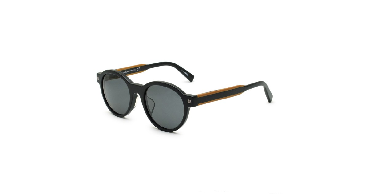 Zegna Sunglasses Men's Black + Camel EZ0100-F-01A-52