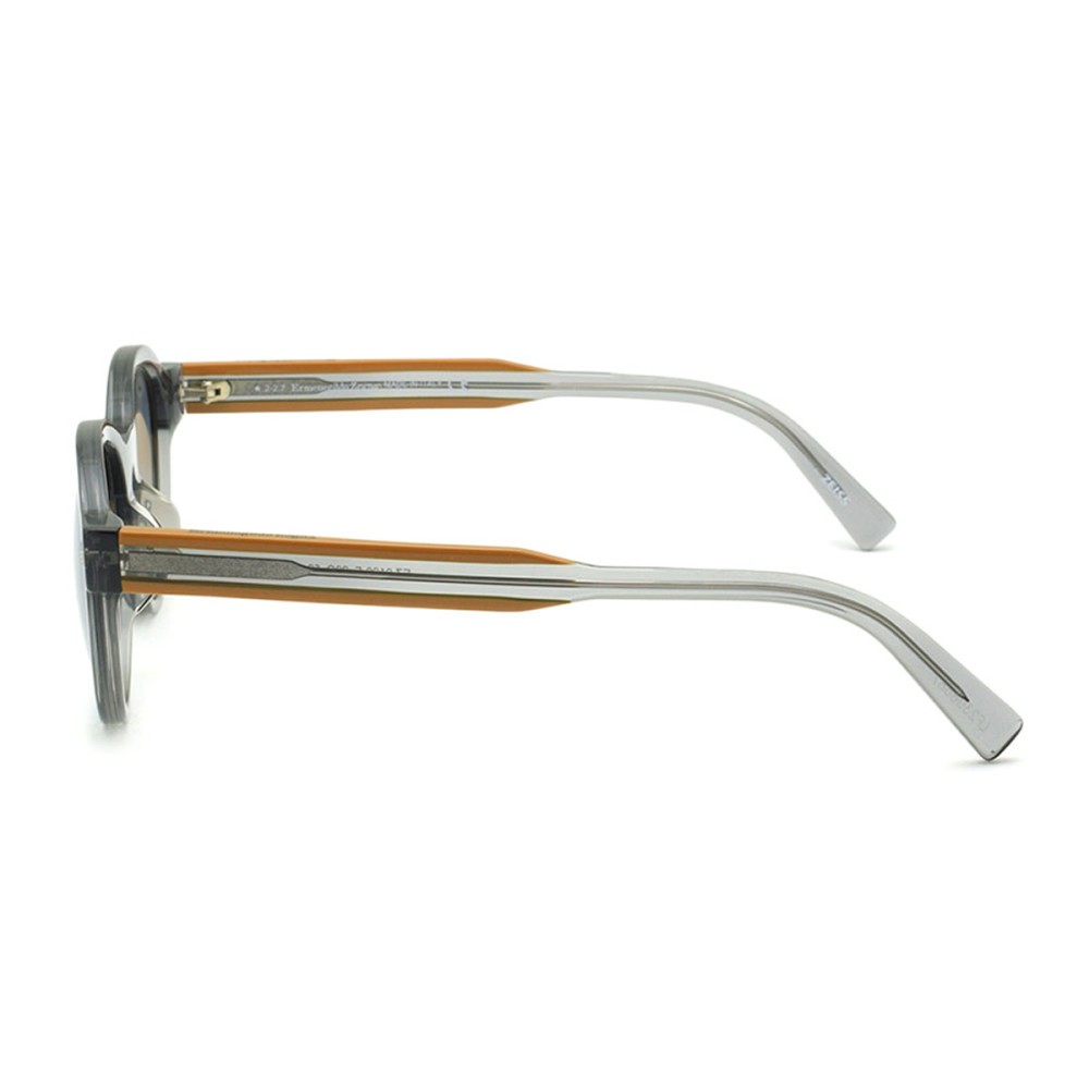 Zegna Sunglasses Men's Clear Gray + Camel EZ0100-F-20C-52