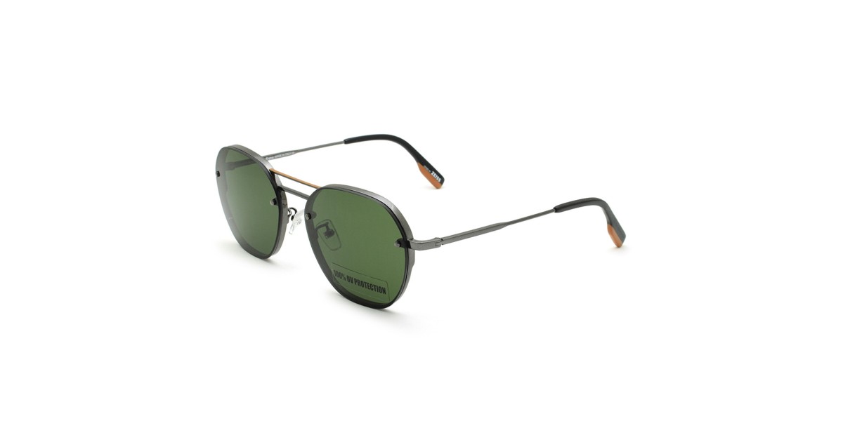 Zegna Sunglasses Men's Gunmetal EZ0105-F-08N-57 | Sakurawatches.com
