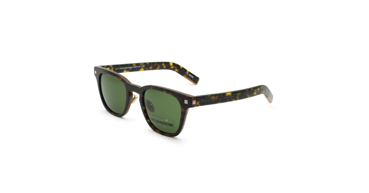 Zegna Sunglasses Men's Havana EZ0125-F-47N-51 | Sakurawatches.com