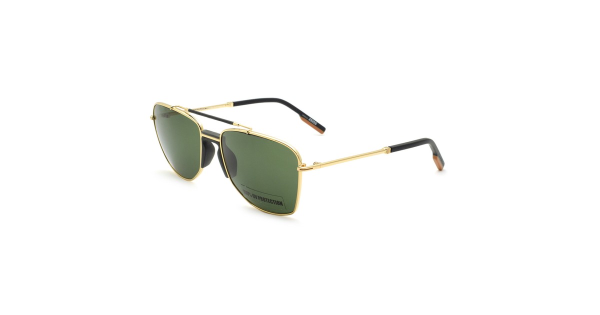 Zegna Sunglasses Men's Gold EZ0130-32N-58 | Sakurawatches.com