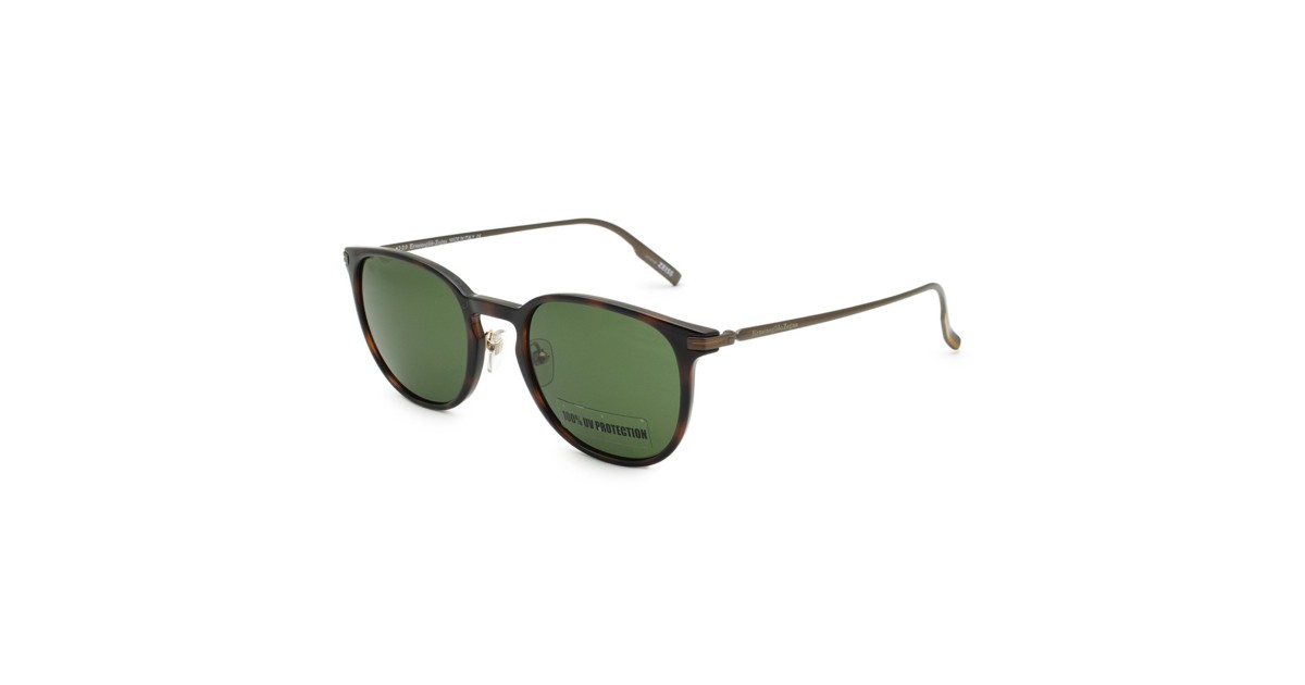 Zegna Sunglasses Men's Havana + Bronze EZ0136-52N-54