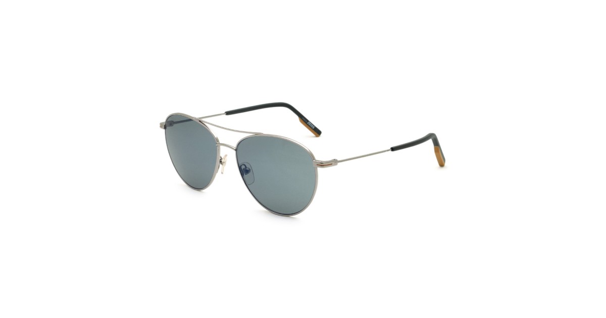 Zegna Sunglasses Men's Silver EZ0137-14X-58 | Sakurawatches.com
