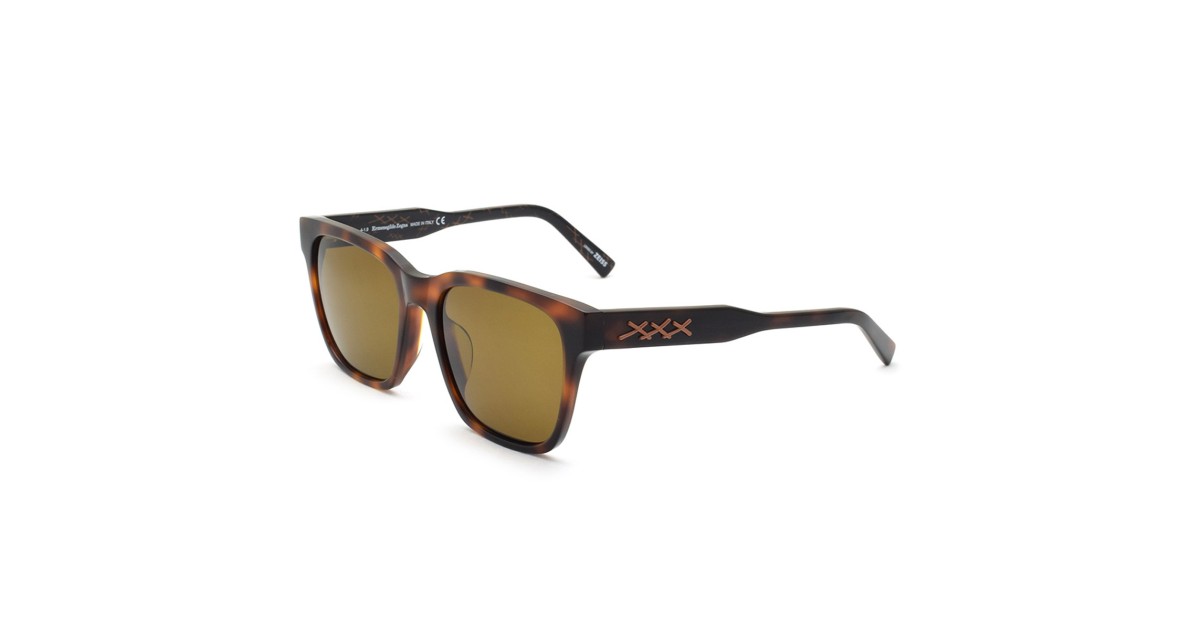 Zegna Sunglasses Unisex Havana EZ0147-D-52J-57 | Sakurawatches.com