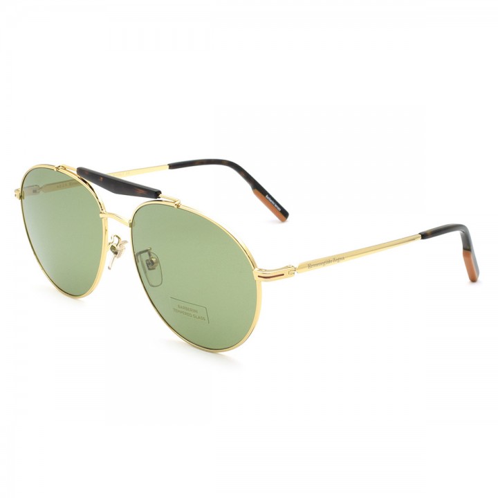 Zegna Sunglasses Unisex Gold + Havana EZ0154-F-30N-62