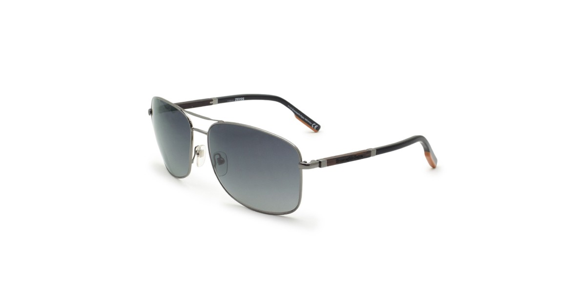 Zegna Sunglasses Men's Gunmetal + Black EZ0176-08B-66