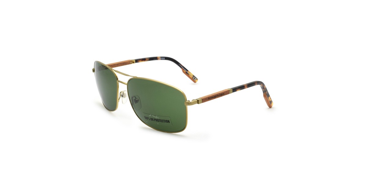 Zegna Sunglasses Men's Gold + Havana EZ0176-34N-66 | Sakurawatches.com