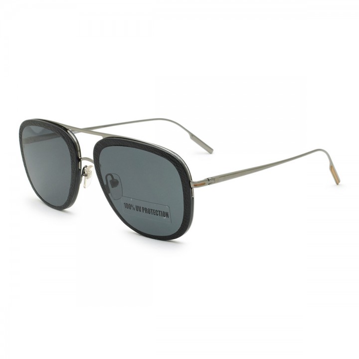 Zegna Sunglasses Unisex Black + Gunmetal EZ0187-08A-62