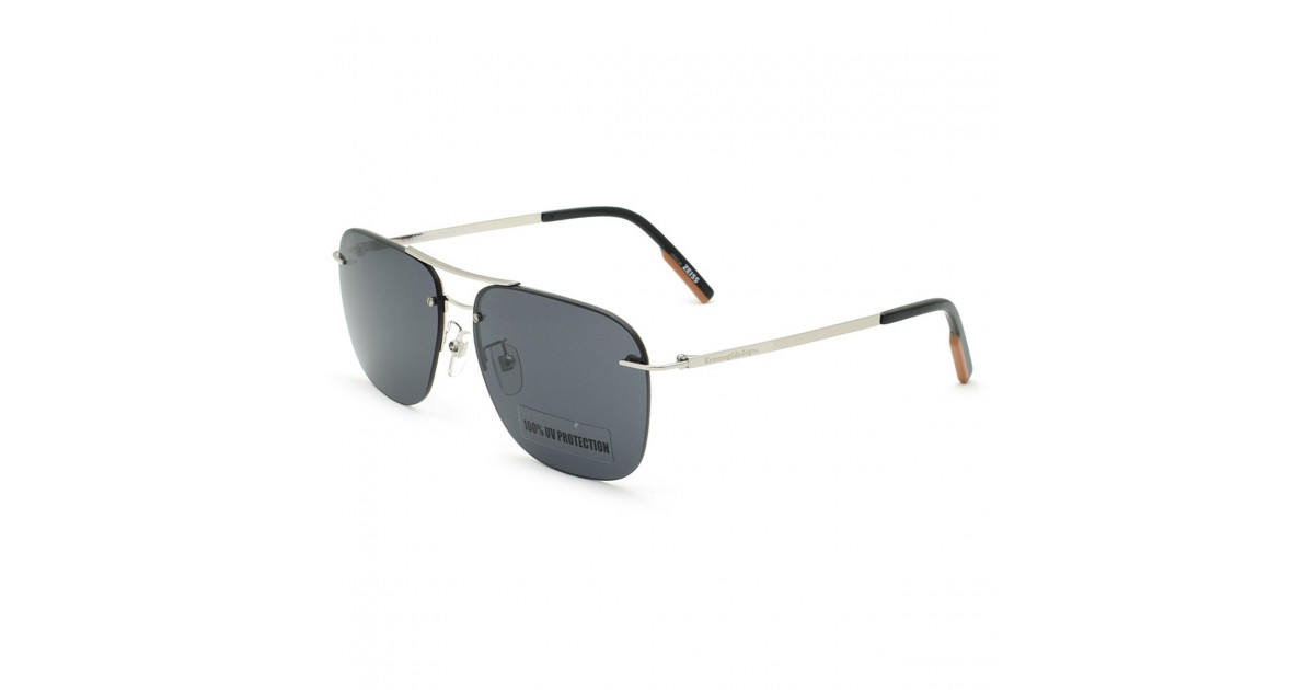 Zegna Sunglasses Men's Silver EZ0189-D-16A-60