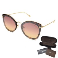 Tom Ford Sunglasses Ladie's Havana + Gold FT0657-55Z-62
