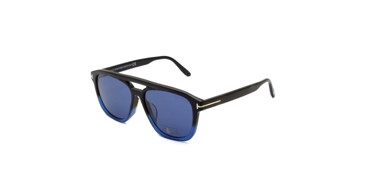 Tom Ford Sunglasses Women's Black + Clear Blue FT0776-F-55V-58