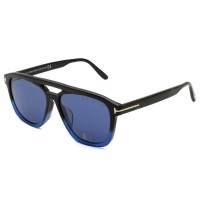 Tom Ford Sunglasses Women's Black + Clear Blue FT0776-F-55V-58