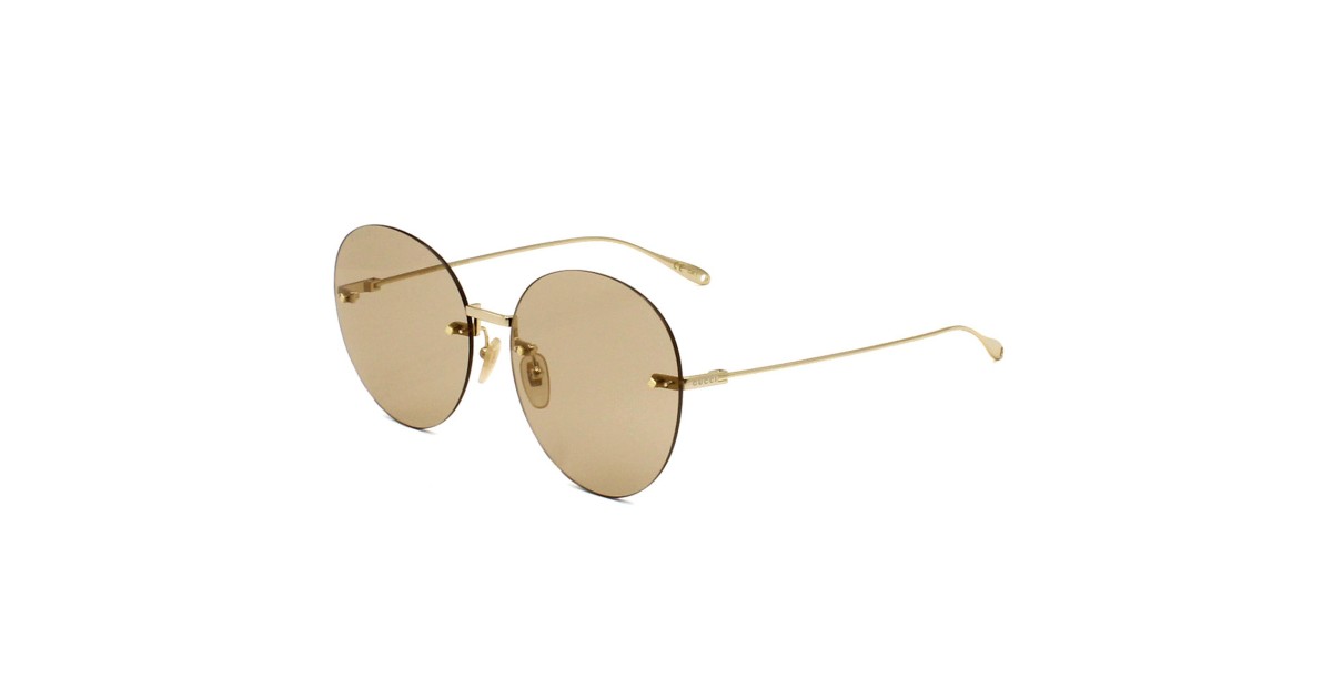 NEW GUCCI SUNGLASSES GG1147S 004 GOLD BLUE WOMEN EYEWEAR GUCCI PLUS EARRINGS Gucci GG0356S 009 Gold Blue Pilot Sunglasses - eye-oo.com main image 2