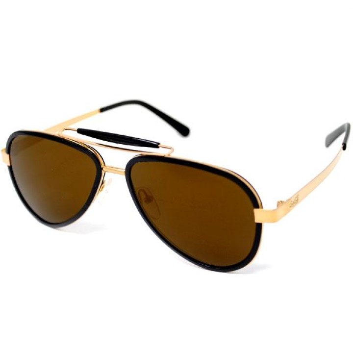 GaGa MILANO Sunglasses Unisex Gold LU54ACBKGO0-BLACK-FL