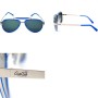 GaGa MILANO Sunglasses Unisex Silver LU54ACBL000-BLUE-FL