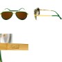 GaGa MILANO Sunglasses Unisex Gold LU54ACGRGO0-GREEN-FL