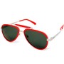 GaGa MILANO Sunglasses Unisex Silver LU54ACRD000-RED