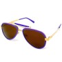 GaGa MILANO Sunglasses Unisex Gold LU54ACVTGO0-VIOLET-FL