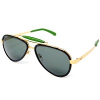GaGa MILANO Sunglasses Unisex Gold LU54TCGOGRN-GREEN