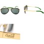 GaGa MILANO Sunglasses Unisex Gold LU54TCGOGRN-GREEN