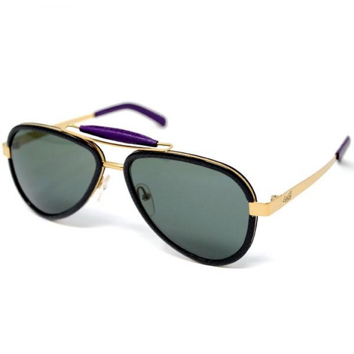 GaGa MILANO Sunglasses Unisex Gold LU54TCGOVTN-VIOLET