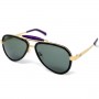 GaGa MILANO Sunglasses Unisex Gold LU54TCGOVTN-VIOLET