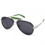 GaGa MILANO Sunglasses Unisex Silver LU54TCSHGRN-GREEN