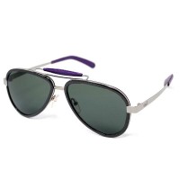 GaGa MILANO Sunglasses Unisex Silver LU54TCSHVTN-VIOLET