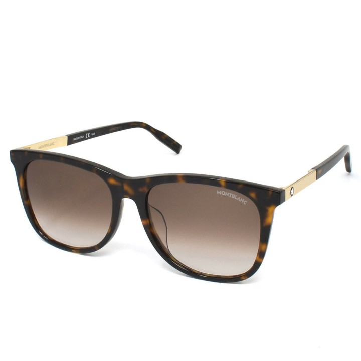 Montblanc Sunglasses Unisex Havana + Gold MB0017SA-002