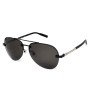 Montblanc Sunglasses Unisex Black + Silver MB0018S-001