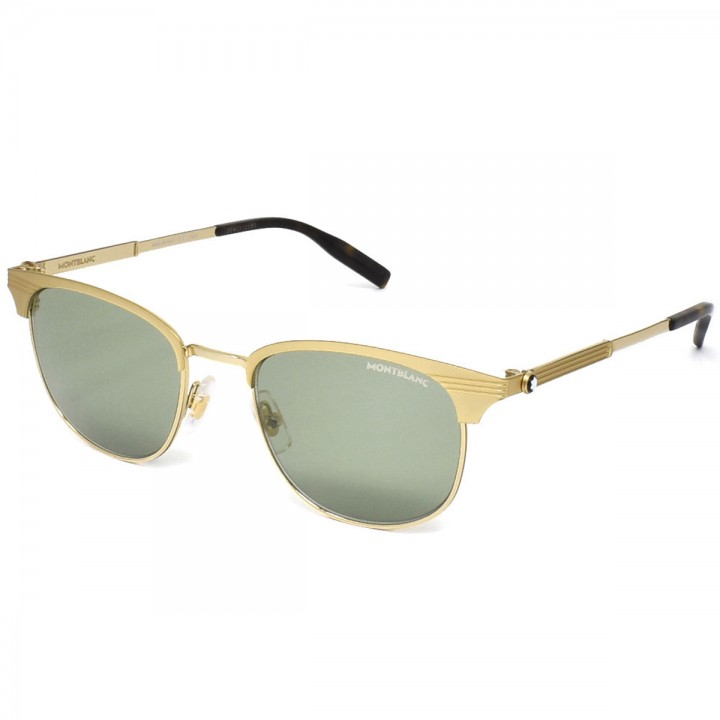 Montblanc Sunglasses Men's Gold + Havana MB0092S-003