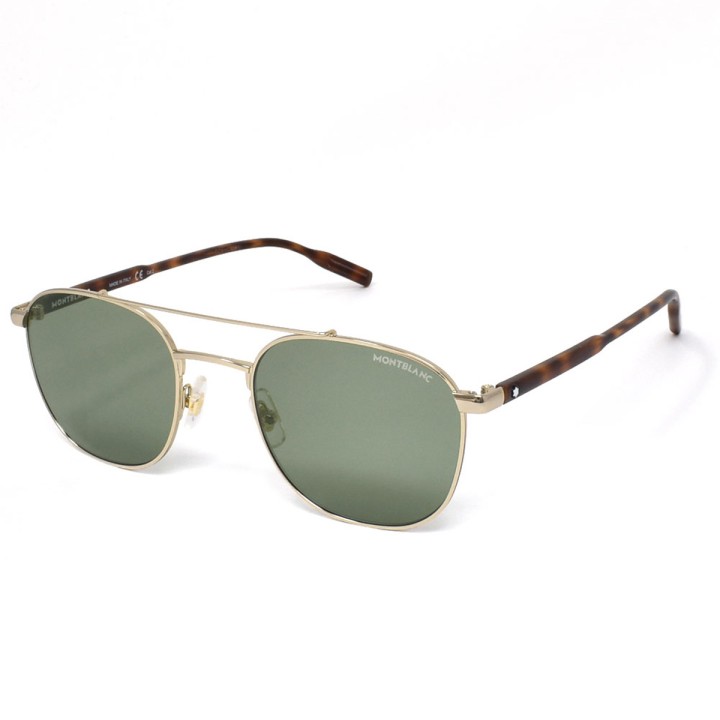 Montblanc Sunglasses Men's Gold + Havana MB0114S-003