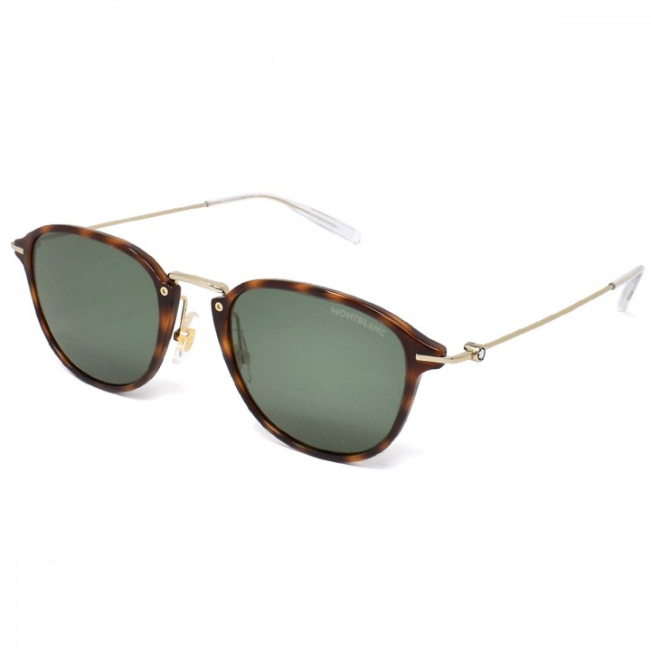 Montblanc Sunglasses Unisex Havana + Gold MB0155S-002